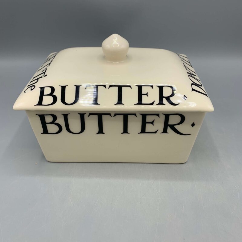 Small Butterdish Black Toast