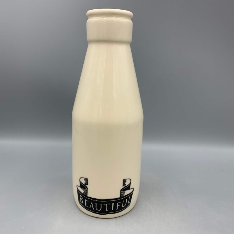 Large Milk Bottle Black Toast