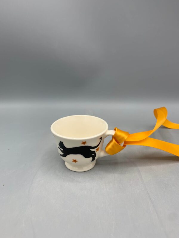 Tiny Teacup Decoration The Wise Witches Black Cats
