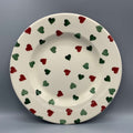 10 1/2 Inch Plate Red & Green Hearts