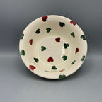 Cereal Bowl Red &amp; Green Hearts