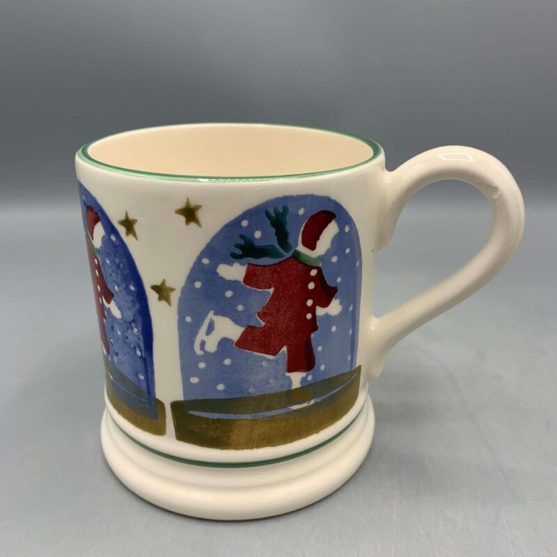 1/2 Pint Mug Ice Skater Snow Globe