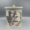 Tin Biscuit Barrel Six Geese A-Laying