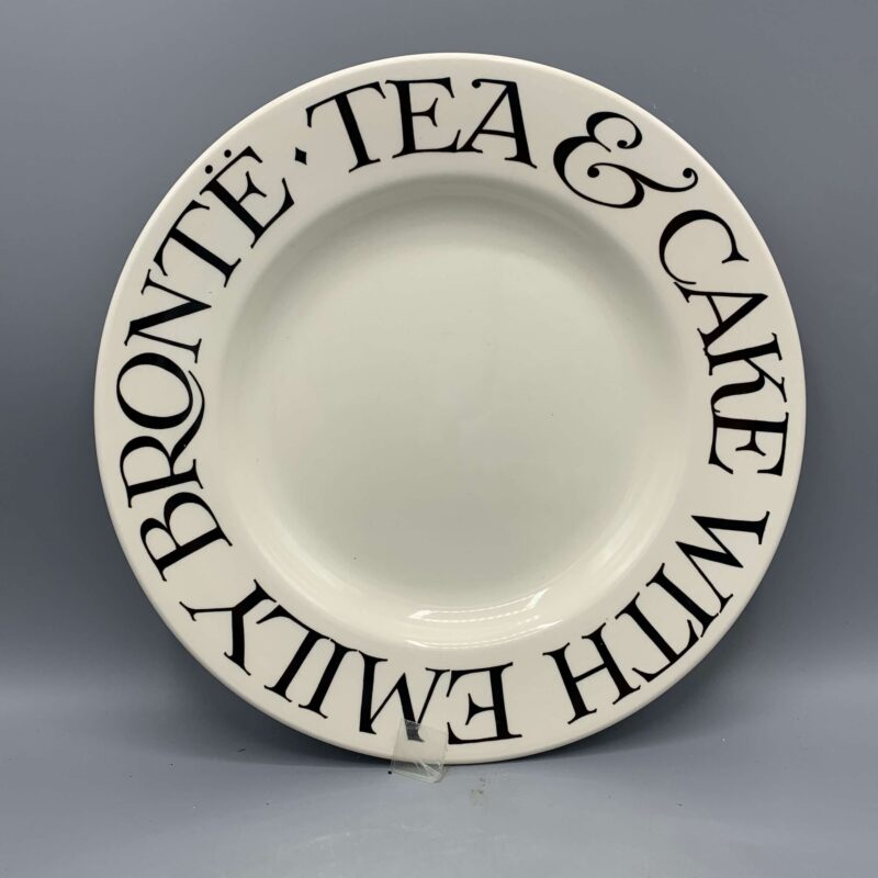 8 1/2 Inch Plate Black Toast Emily Bronte