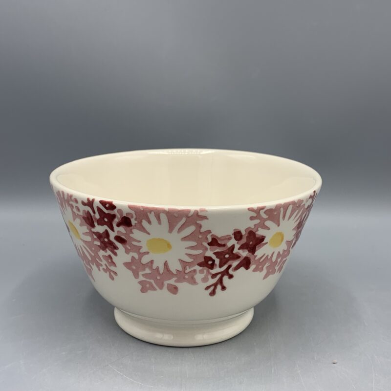 Small Old Bowl Pink Daisy Fields