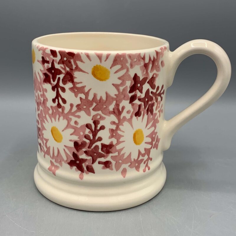 1/2 Pint Mug Pink Daisy Fields