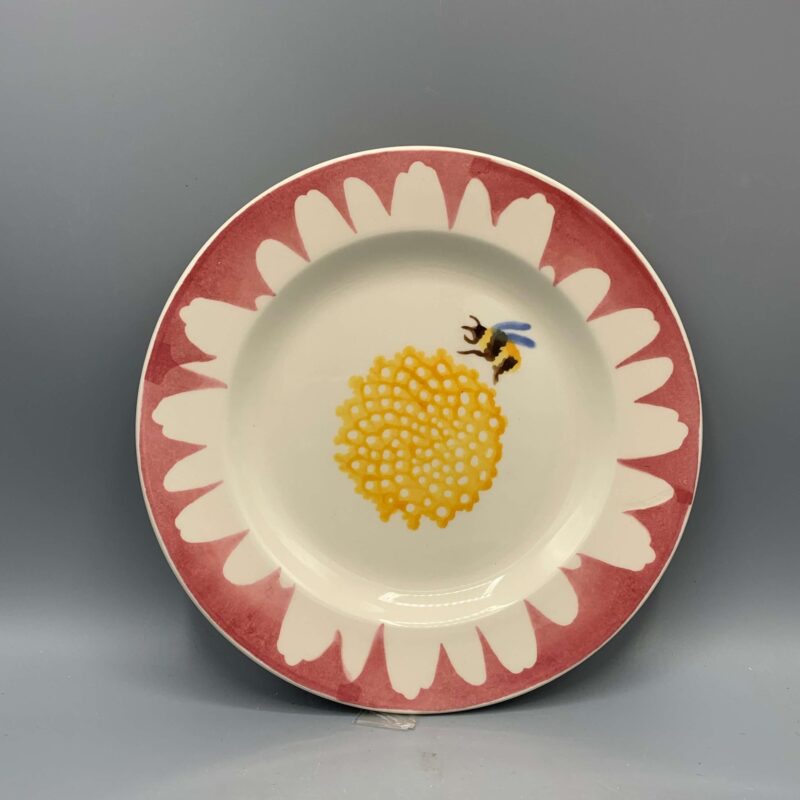 6 1/2 Inch Plate Pink Daisy