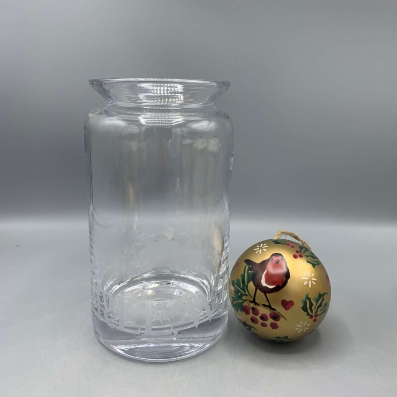 Medium Glass Jar Vase Black Toast