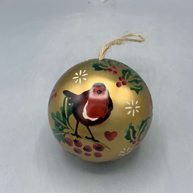 Tin Bauble Little Robin