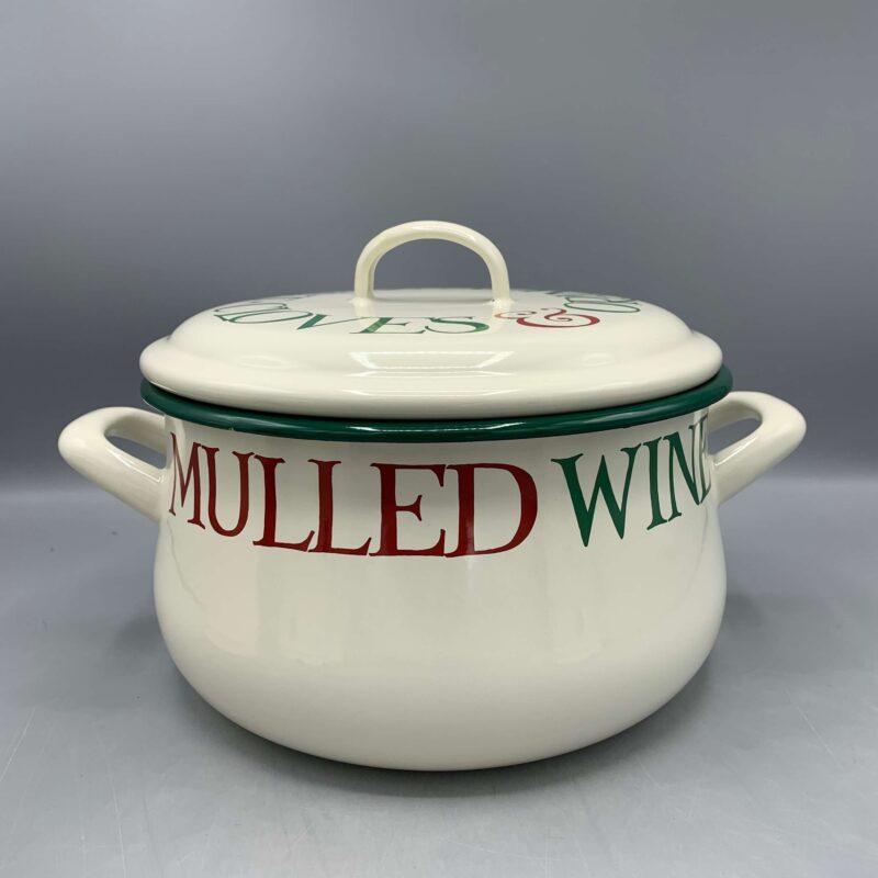 Enamel Large Cooking Pot Christmas Toast & Marmalade