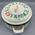 Enamel Large Cooking Pot Christmas Toast & Marmalade