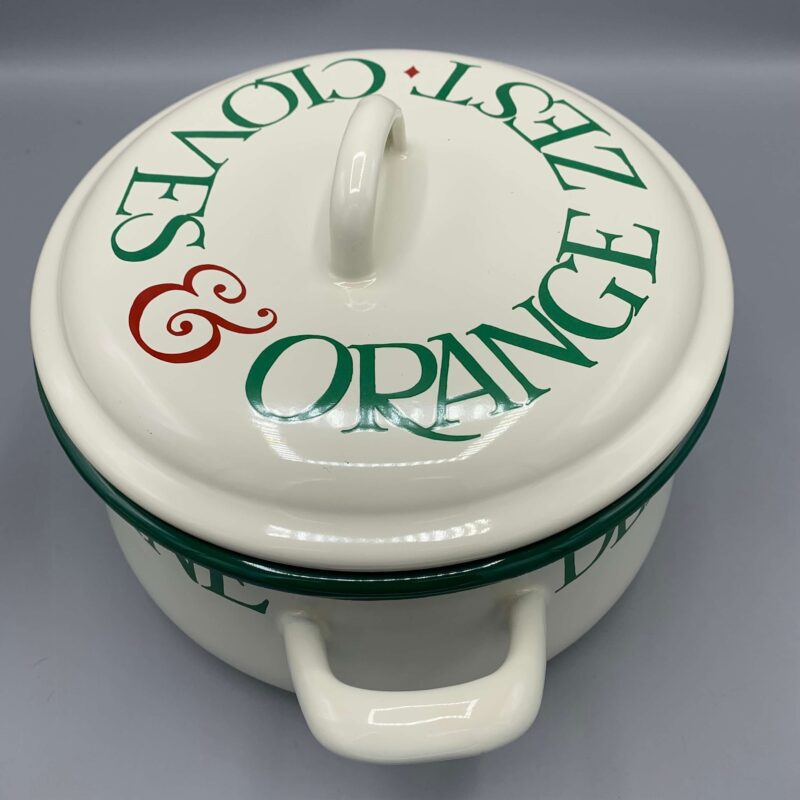 Enamel Large Cooking Pot Christmas Toast & Marmalade