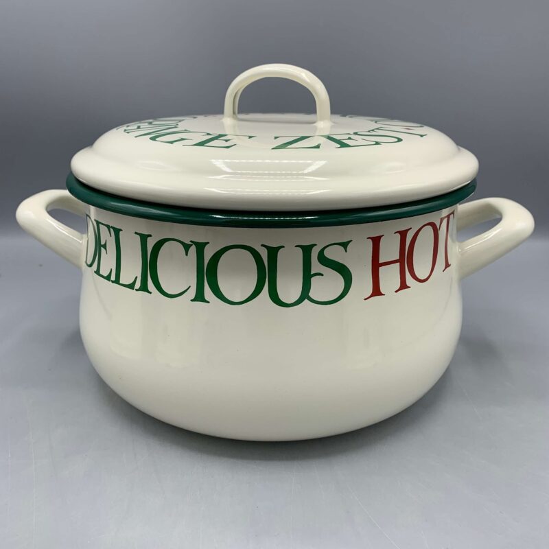 Enamel Large Cooking Pot Christmas Toast & Marmalade