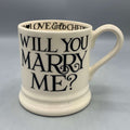 1/2 Pint Mug Black Toast Will You Marry Me