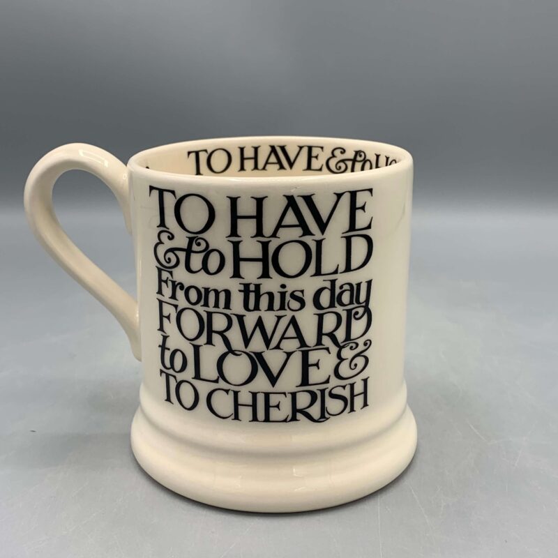 1/2 Pint Mug Black Toast Will You Marry Me