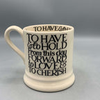 1/2 Pint Mug Black Toast Will You Marry Me