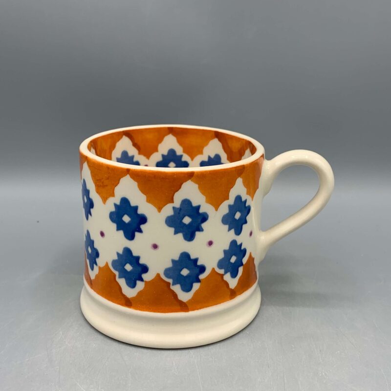 Small Mug Orange Blue Border B Choice