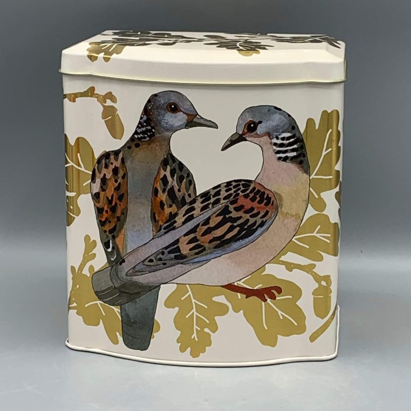 Tea Caddy Tin Two Turtle Doves