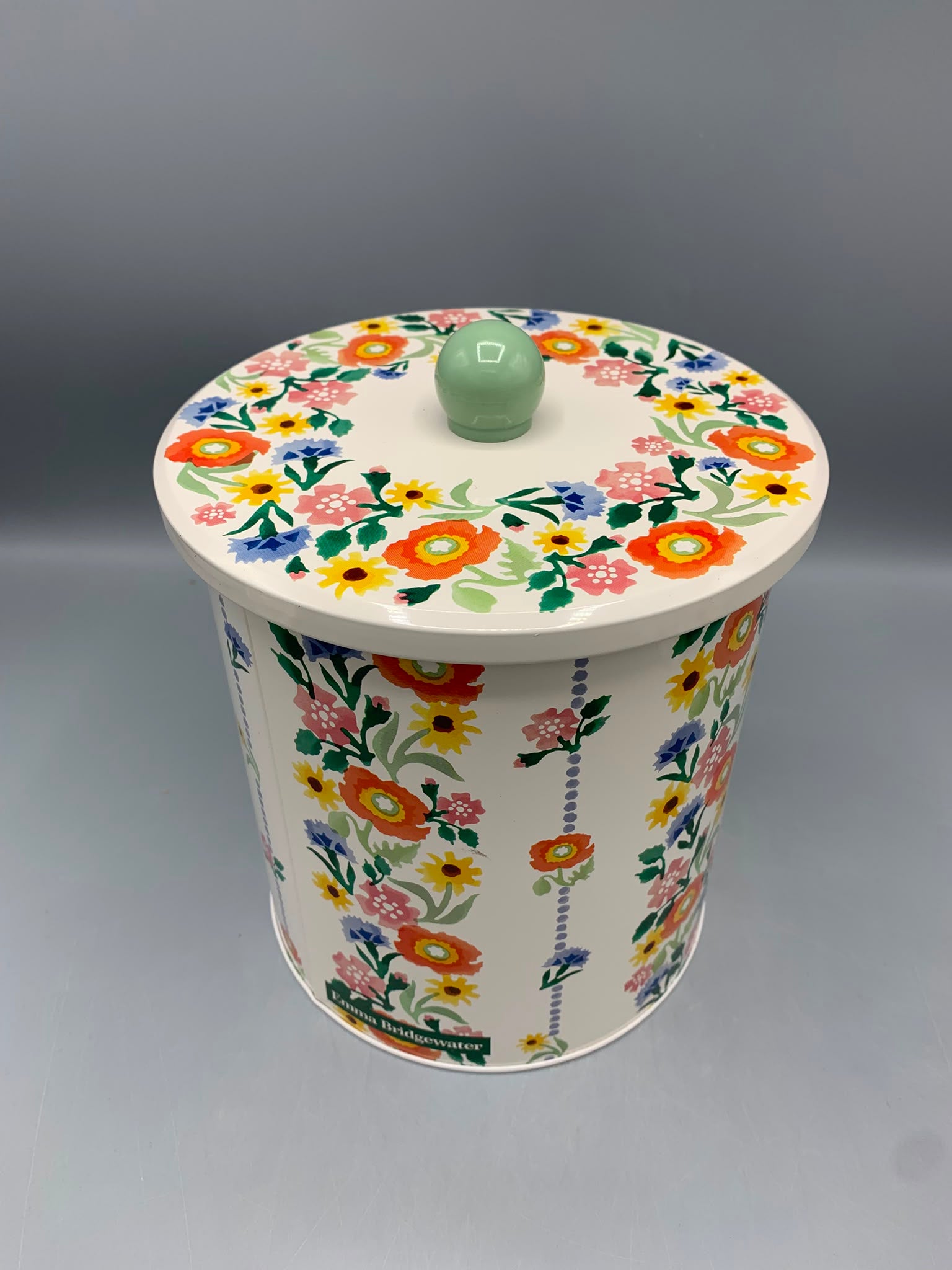 Tin Biscuit Barrel Poppies & Pinks