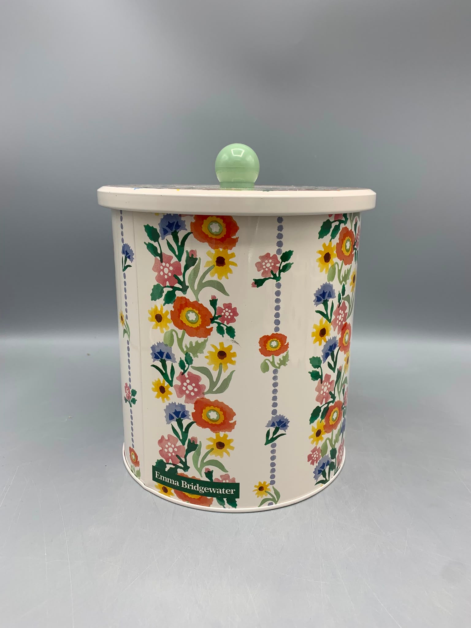 Tin Biscuit Barrel Poppies & Pinks