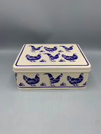 Medium Shallow Tin Blue Hen