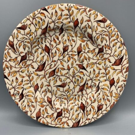 8 1/2 inch plate Leaves & Partridge