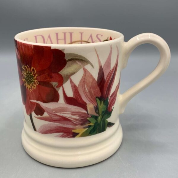 1/2 Pint Mug Red & Pink Dahlia B Keus