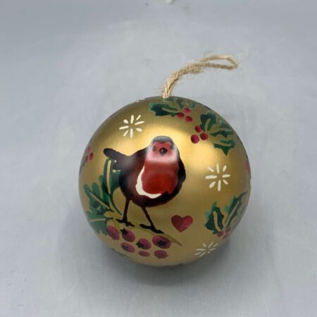Tin Bauble Little Robin