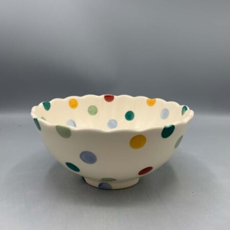 Medium Fluted Bowl Polka Dot