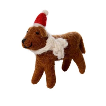 Felt Decoration Christmas Chocolate Labrador
